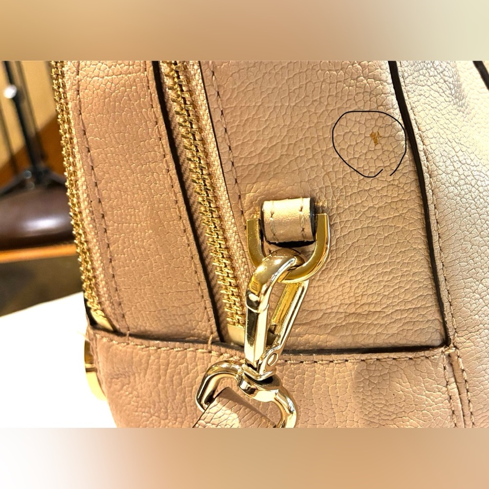 Michael Kors Double Zip Satchel  Crossbody And Double Handle Beige - Picture 16 of 16
